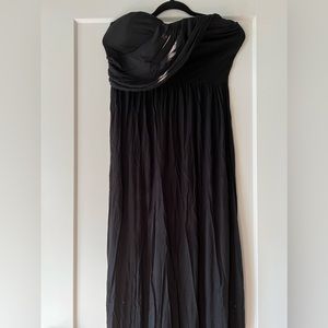 Strapless Black Maxi Dress